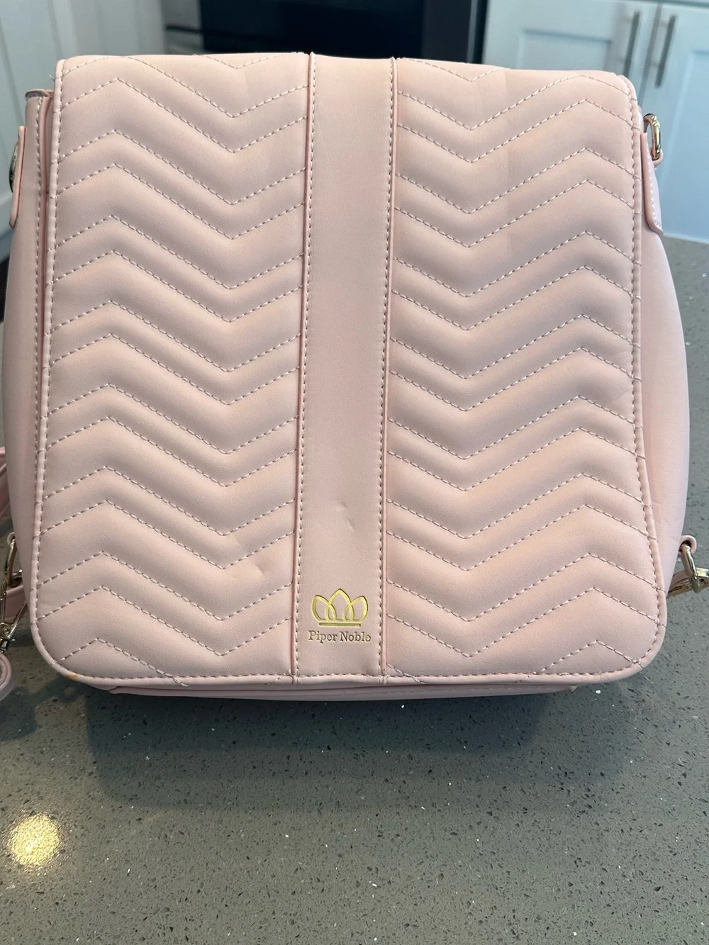 Piper Noble Charlotte Pink Display Backpack Crossbody Purse Vegan Leather